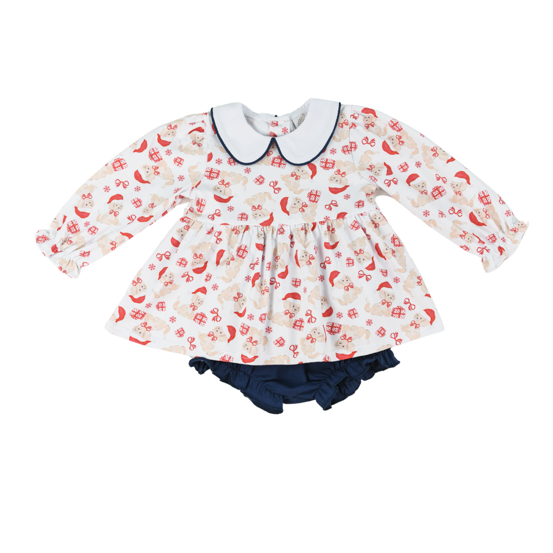 Holiday Pawty Girls Collins Classic Bloomer Set