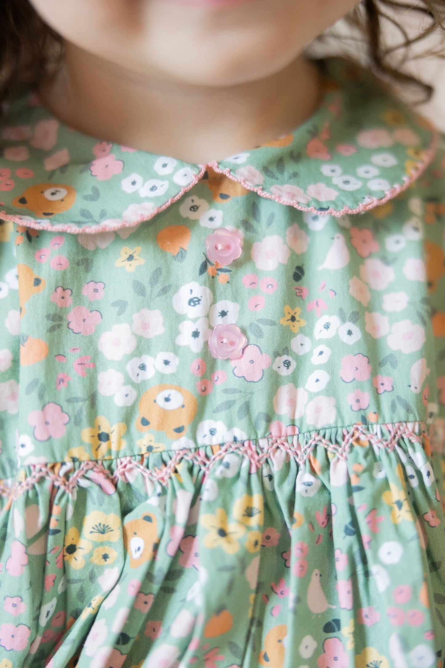 Teddy Bear Floral Top and Pant Set