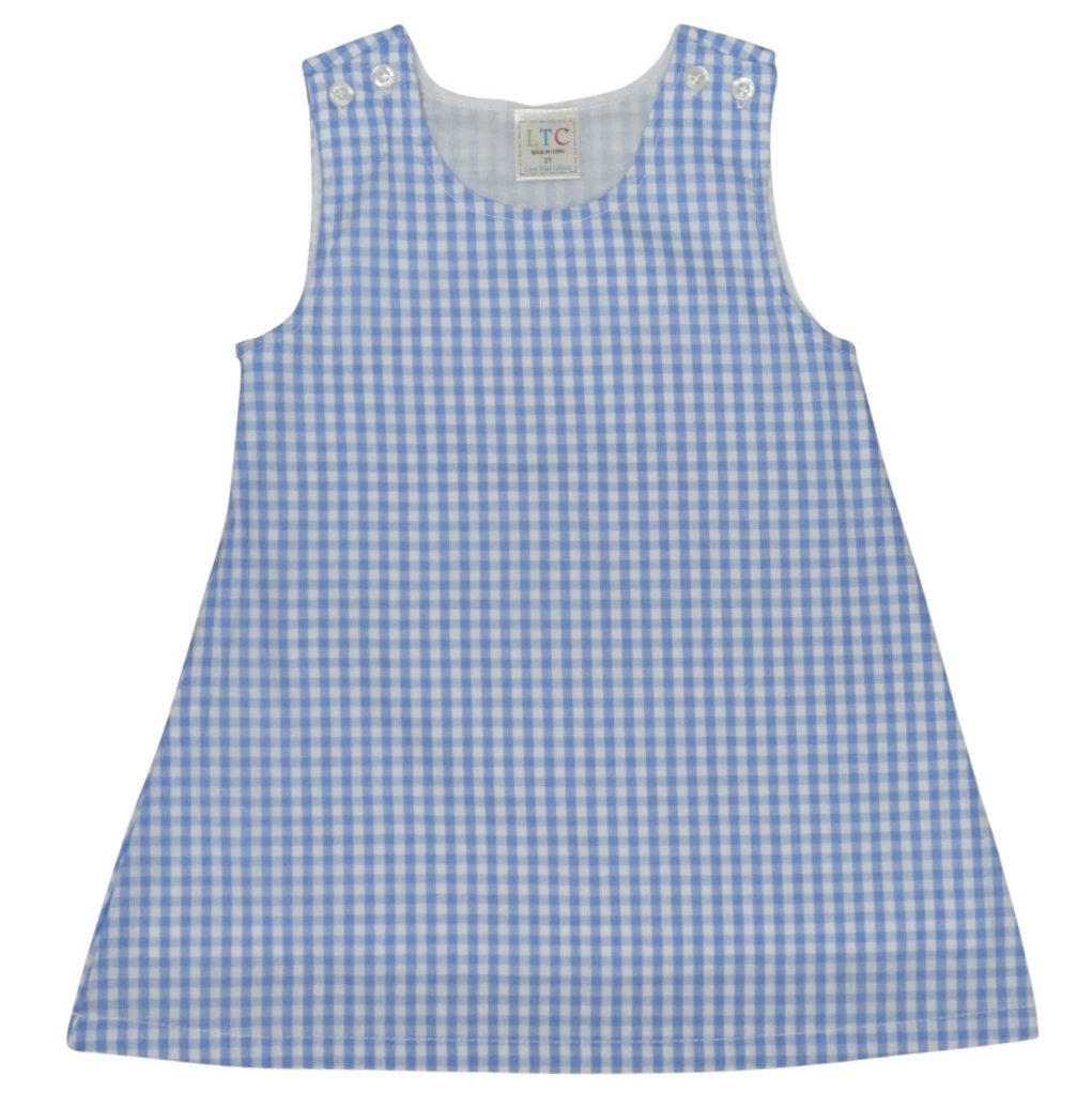 Blue Gingham Jumper Dress