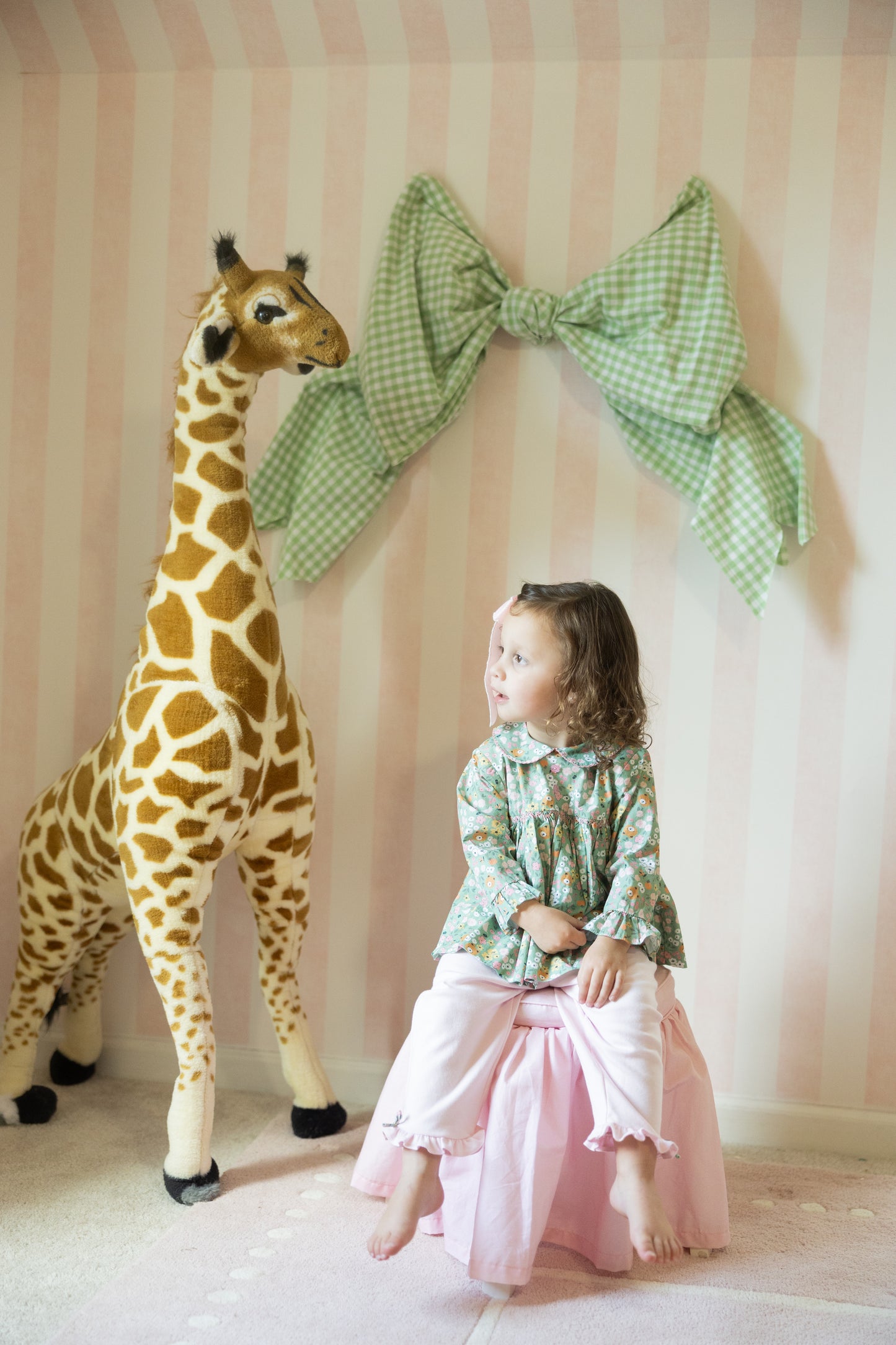 Teddy Bear Floral Top and Pant Set