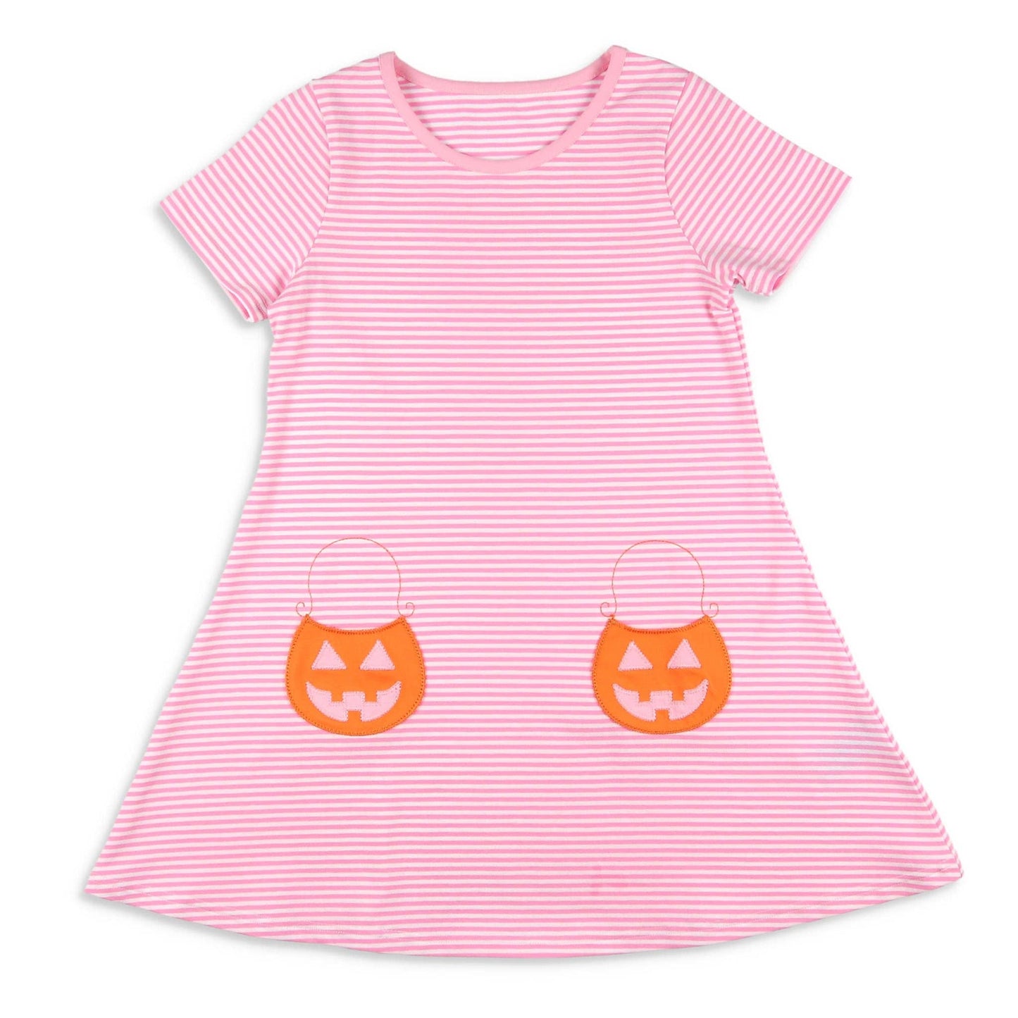 Girls Pumpkin Pocket Dress