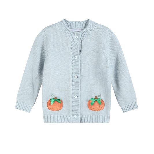 Light Blue Pumpkin Girls Cardigan