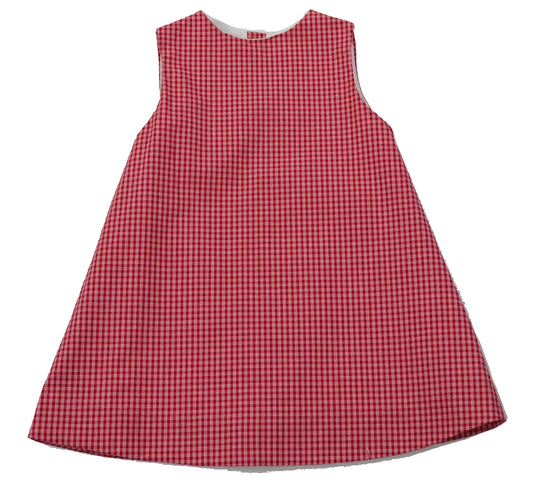 Mary Kate Red Plaid A-line Sleeveless Dress