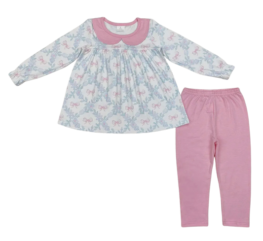 Floral Trellis Bows Legging Set