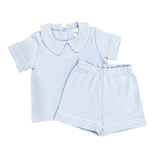 Boys Two Piece Piping Collar Set